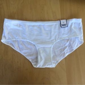 Sleepy Jones BEAUX HIPSTER white cotton undies panties L